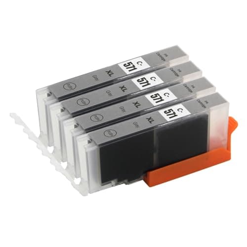 Image of Go Inks® 4 Grey Ink Cartridges to replace Canon CLI-571GY Compatible/non-OEM for PIXMA Printers, High Capacity