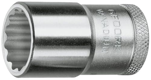 Image of GEDORE Socket, 1/2" 12.5 mm drive, Bi-hex, 13 mm AF, Tool, D 19 13, Chrome-plated steel
