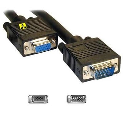 Image of Aptii VGA Monitor Extension SVGA M-F 15 pin Cable Black 1 m