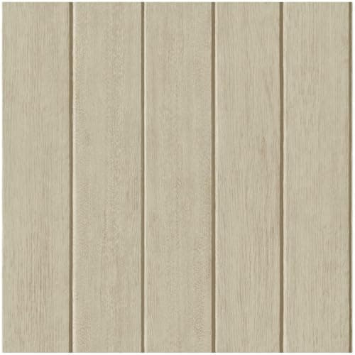 Image of Full Roll - Painted Wood Panel Natural Wallpaper - Contemporary Versatile Sophisticated Plank - 10.05m x 53cm Roll - Washable Peelable Paste The Paper - Bedroom Living Room