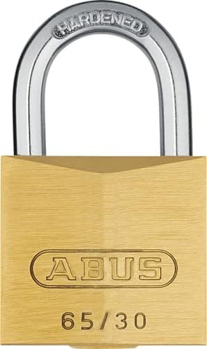 Image of ABUS Padlock Brass 65/30 - Set of 4, keyed Alike - Solid Brass Lock Body - Hardened Steel Shackle - ABUS Security Level 4