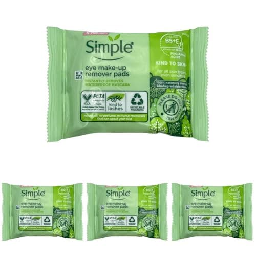 Image of Simple Kind To Eyes Eye Make Up Remover Pads 30 Pieces (Pack of 4)