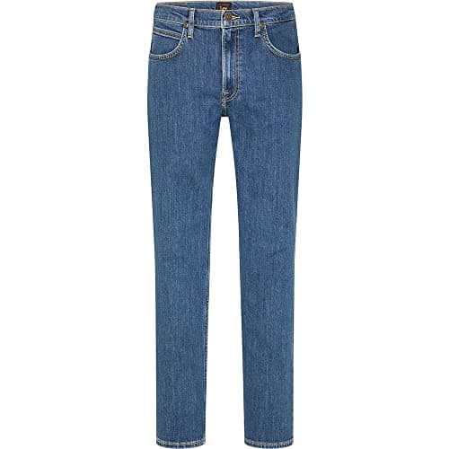 Image of Lee Men's BROOKLYN STRAIGHT Jeans, MID STONEWASH, 34W / 30L