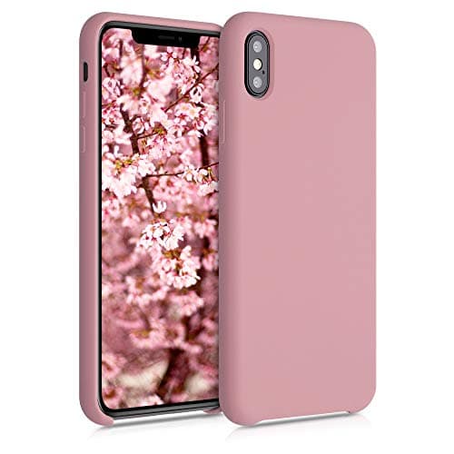 Image of kwmobile Case for Apple iPhone XS Max Case - Soft Cover - Shockproof Silicone - Wireless Charging Winter Rose