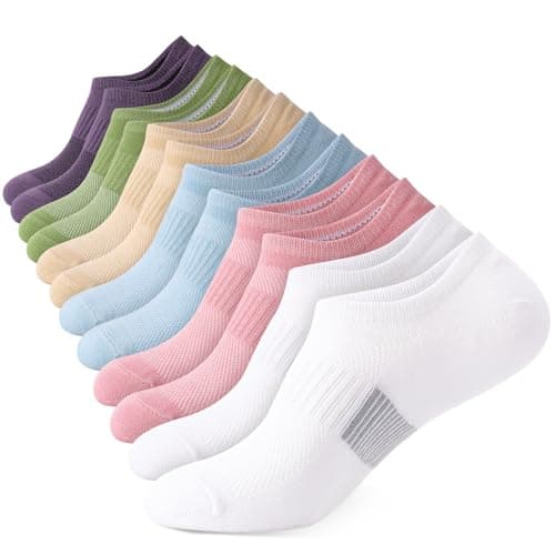 Image of Zuimei 6 Pairs No Show Trainer Socks Women, Breathable Ankle Sock Non slip Low Cut Invisible Sportsocks with Silicone Stripes Cushioned Running Sports Sneaker Socks for Lady