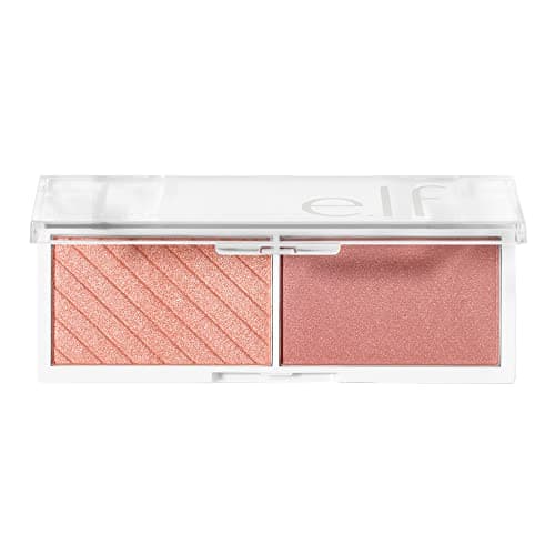 Image of e.l.f. Cosmetics Bite-Size Face Duo, Highlighter, Bronzer & Blush Palette, Highly Pigmented, Watermelon, 0.049 Oz (1.4g), 0.049 ounces