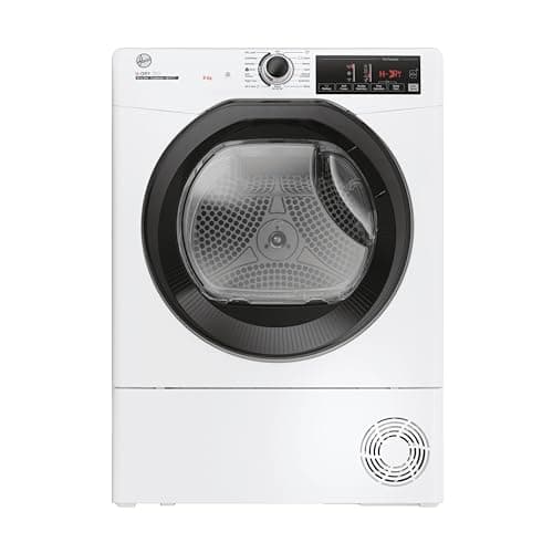 Image of Hoover H-DRY 350 Freestanding Condenser Tumble Dryer, 9 Kg, Class B, Wi-Fi & Bluetooth, Four Drying Levels, Aquavision & Advanced Care, White, 59.6x60.4x85 cm - HRE C9TBE-80