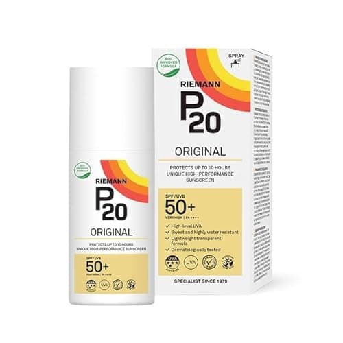 Image of Riemann P20 Original SPF50 + Spray 175 ml, Advanced Sunscreen Protection, High Performance Triple Protection + Sweat Resistance, Durable Protects Up to 10 Hours