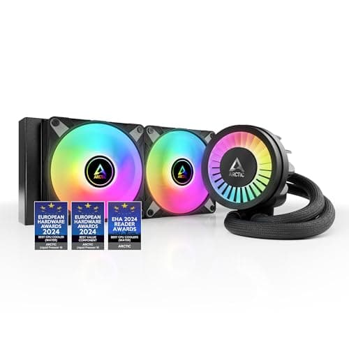 Image of ARCTIC Liquid Freezer III 240 A-RGB - Water Cooling PC, All-in-One CPU AIO Water Cooler, Intel & AMD compatible, efficient PWM-controlled pump, fan: 200-1800 rpm, LGA1851/1700 Contact Frame - Black