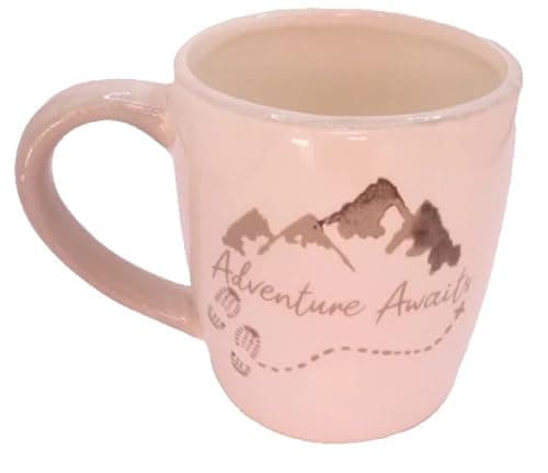 Image of Adventure Awaits Mug Ceramic 10 CM Grey Handle Hand Wash Only Gift Tableware
