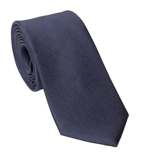 Image of Michelsons of London Plain Silk Tie (Navy)