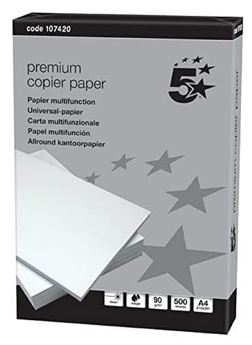 Image of 5 Star Elite Copier Paper Smooth Ream-Wrapped 90gsm A4 High White [500 Sheets]