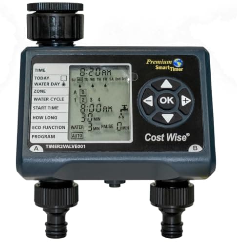 Image of Water Timer Irrigation Moisture Sensor Garden Watering Control Multi Outlet (2WAYTIMER)