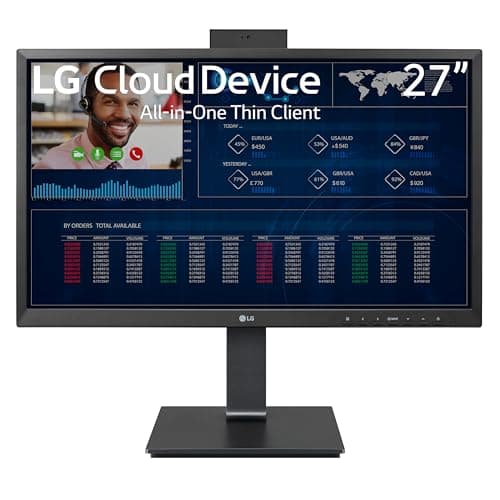 Image of LG Cloud Device Thin Client AIO Monitor 27CQ650N, 27 inch Full HD IPS, 5ms, All-in-One Non OS, VDI Support, WIFI, Bluetooth, Fanless design, Built-in speakers, Pop-up Webcam