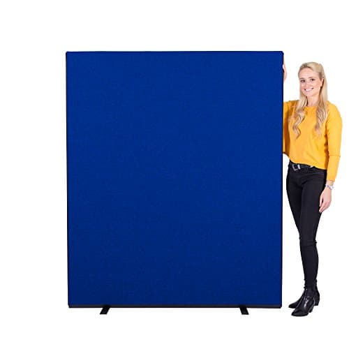 Image of PANELWAREHOUSE.COM Office Screen/Partition 1500mm W x 1800mm H, woolmix fabric Blue Portrait