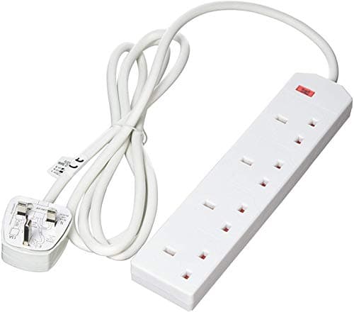 Image of Daewoo 4 Way Extension Lead with 2 Metre Cable - Neon Power On Indicator