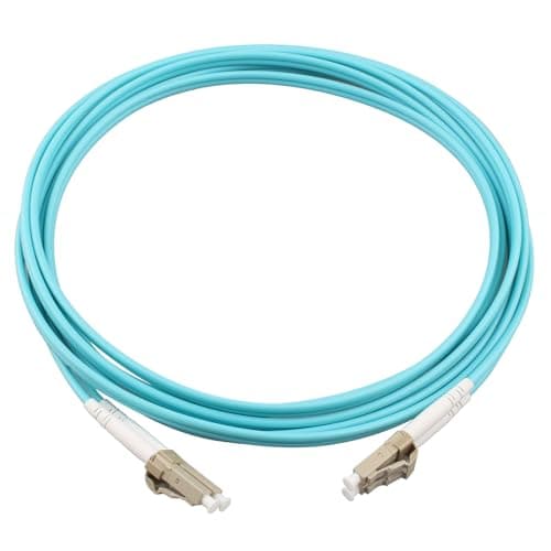 Image of Jopto Fiber Patch Cable: LC OM4 10GB/Gigabit Multimode Jumper, Duplex 3m, PVC Fiber Optic Cord, 50/125um LSZH Jacket
