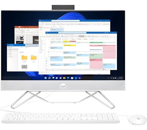 Image of HP 24-cb1002na All In One Desktop PC | Intel Core i5-1235U | 8GB RAM | 512GB SSD | Integrated Intel Iris Xe Graphics | Full HD Privacy Webcam | Dual 2W Speakers | Windows 11 Home | White
