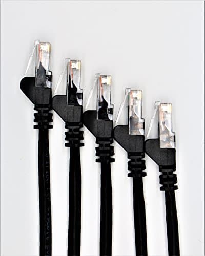 Image of RGB Networks Ltd 5-Pack 0.3m to RJ45 Cat 6 Ethernet Patch LAN Network Cable (5-Color Bundle) - R1300A (0.3, Black)