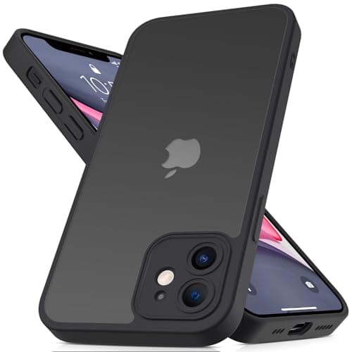 Image of Mootobo Designed for iPhone 11 Case with Camera Lens Full Cover Protection, 10FT Military Grade Drop Protection Phone Case with Anti-Fingerprint Matte Back 6.1 inch - Black
