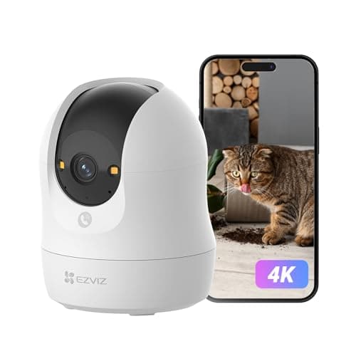 Image of EZVIZ 4K WiFi Indoor Camera Wired, 360°, Call-Button, Colour Night Vision, Two-Way Audio, Human/Pet/Sound Detction, Privacy Shutter, 512GB Card Supports, 2.4G/5G WIFI 6, C6N G1 4K