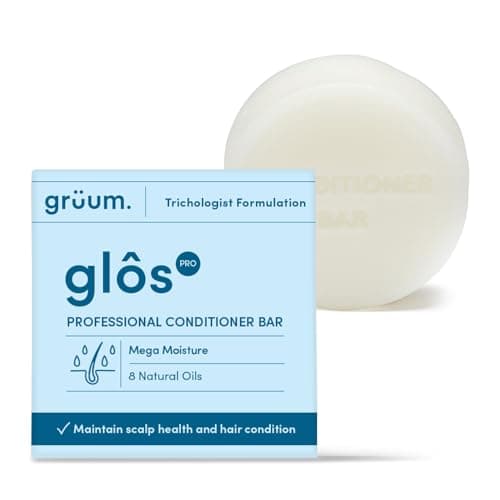 Image of grüum Mega Moisture Hair Conditioner Bar 50g - SLES, EDTA & Paraben Free Conditioner Bar for Hair Lasts up to 60 Washes - Plant-Based Vegan Solid Conditioners Bars for Hairs