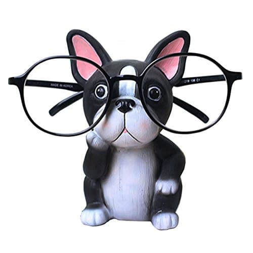 Image of Puppy Glasses Holder Stand Eyeglass Retainers Sunglasses Display Cute Animal Design Gift (Black)