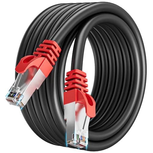 Image of Soibke Ethernet Cable 5m, Cat 7 High Speed Internet Cable 5m Network Cable Shielded SFTP, RJ45 Gigabit 10Gbps 600MHz Wifi Cable Black LAN Patch Cord for PS5/4 Switch Router Modem