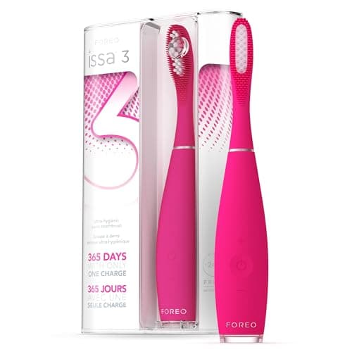 Image of Foreo Issa 3 Electric Ultra-Hygienic 4-In-1 Sonic Toothbrush For Teeth, Gums, Cheeks & Tongue, Replaceable 6-Months Brush Head, 16 Intensities, 365 Days/ Usb Charge, Fda Approved, 2-Year Warranty