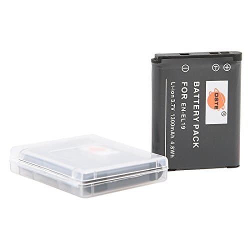 Image of DSTE 2PCS EN-EL19 ENEL19 (1300mAh/3.7V) Battery Compatible for Nikon Coolpix S2500 S3100 S3200 S3400 S3500 S4100 S4200 S4300 S5200 S6400 S6500 S6600