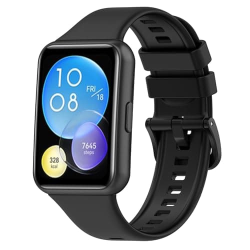 Image of Panda Bobo Compatible with Huawei Watch Fit 2 Replacement Wrist Band Watchband Sport Strap (Black)