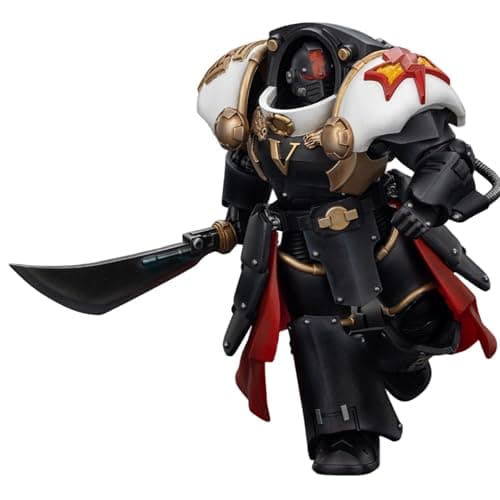 Image of JOYTOY Ebon Keshig Terminator 1 Warhammer 40K 1/18 Action Figures White Scars Ebon Keshig Terminator 1 with Power Glaive Collectible Model 5.39Inch