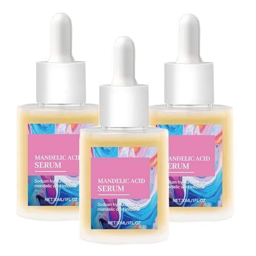 Image of Mandelic Acid Serum, Anti Aging and Skin Brightening Serum, Anti Wrinkles Serum for Face, Forehead & Neck, Skin Glow Serum, Deep Moisturizing, Smoothing Skin, Gentle Exfoliating (30ml, 3)