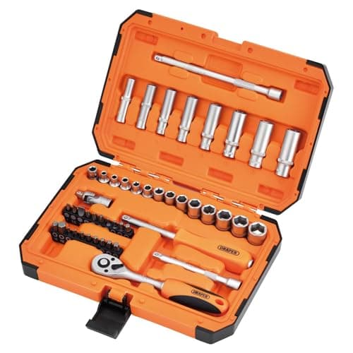 Image of Draper 22109 HI-TORQ 6 Point Socket Set, 1/4" (47 Piece)