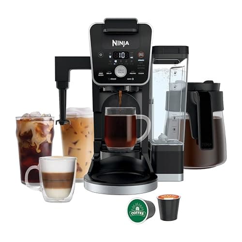 Image of Ninja CFP451CO DualBrew System 14-Cup Coffee Maker, Single-Serve Pods & Grounds, 4 Brew Styles, Built-In Fold Away Frother, 70-oz. Water Reservoir Carafe, Black (Renewed) Extra Large