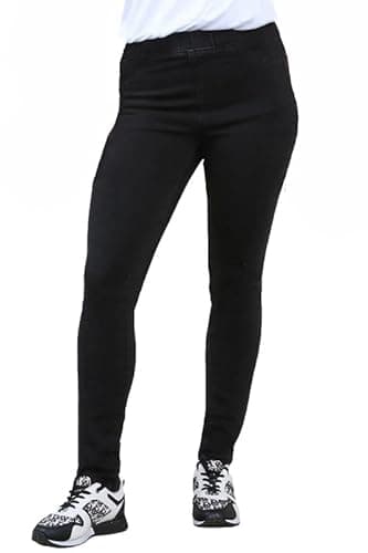 Image of UC Womens Ex High Street Brand Lift Sculpt Denim Jeggings Ladies Skinny Fit High Waisted Jeans (Black, 12)