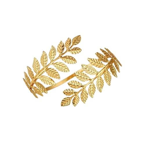 Image of XNFUOE Leaf Tree Bracelet Upper Arm Cuff Armlet Boho Upper Cuff Arm Bracelet Leaf Armband Jewelry Set