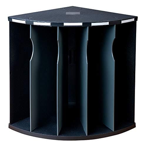 Image of Exacompta - Ref 393714D - ECOBlack Ergonomic Sorter - 5 Section Sorter - 281 x 281 x 356mm in Size, 5 Section Header Labels, Quarter Circle Shape - Black/Mouse Grey (Pack of 3)