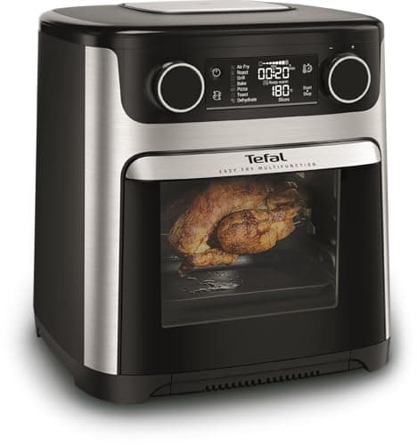 Image of Tefal Easy Fry Multifunctional Air Fryer Oven, 15L, 9in1, Air Fry, Grill, Roast, Pizza, Bake, Toast, Dehydrate, Keep Warm & Rotisserie, FW556DG0 – Stainless Steel