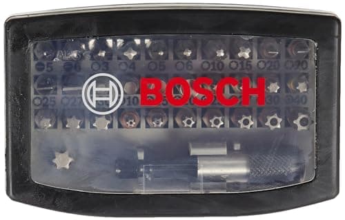 Image of Bosch 2607017319 Professional 32-Piece Screwdriver Bit Set (Extra Hard Screwdriver Bit, Drill Driver and Screwdriver Accessories) , Silver , 13cm x 6.7cm x 4.5cm