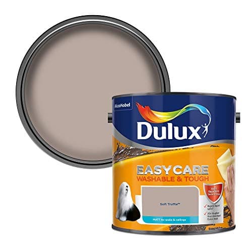 Image of Dulux Easycare Washable & Tough Matt Emulsion Paint For Walls And Ceilings - Soft Truffle 2.5 Litres