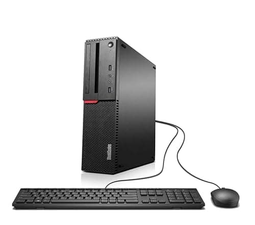 Image of Lenovo ThinkCentre M700 SFF Desktop PC, Intel Core i3-6100, 8GB RAM, 256GB SSD, US Keyboard, WiFi, Bluetooth, Windows 11 Pro (Renewed)