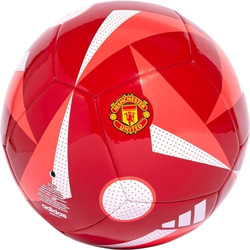 Image of adidas Ball (Machine-Stitched) Mufc Clb Home Mufred/Brired/White for Men & Women Size 5