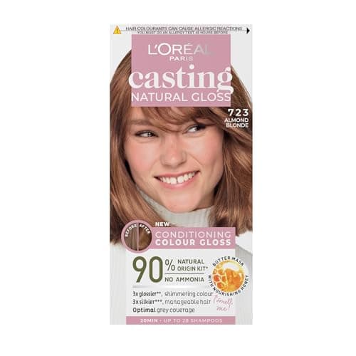 Image of Casting Natural Gloss 7.23 Blonde Amande: A no-ammonia, glossy hair colour lasting 32 washes. Up to 3x glossier, 4x silkier, healthier hair with a beautiful Blonde Amande shade.