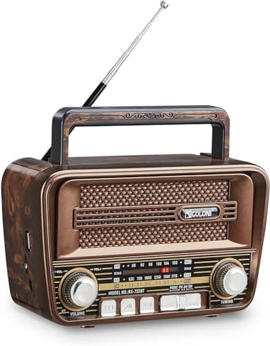 Image of Gelielim Retro Radio AM FM, Portable Shortwave Radios with Best Reception, Bluetooth 5.3 Loud Speaker, Battery Operated Radios Support TF Card/USB, Gifts Idea for Elder, Retros Vintage Decor for Home