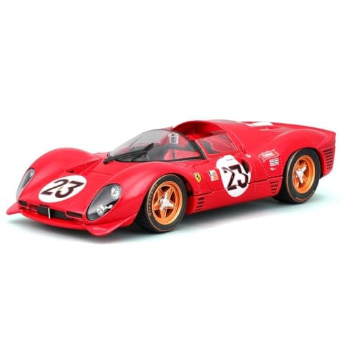 Image of Bburago - Ferrari 330 P4 Daytona 1967, 1:24 Scale Diecast Car, Detailed Replica with Opening Doors, Endurance Racing Icon, Officially Licensed by Ferrari, Recommended Age 14+ Years