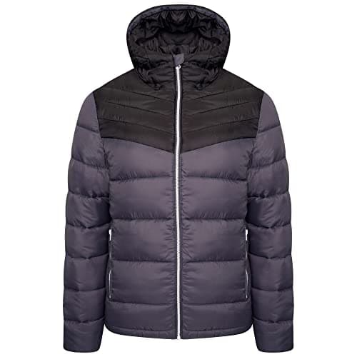 Image of Dare 2b Men's Hooded Puffer Jacket Ebony Green/Black L