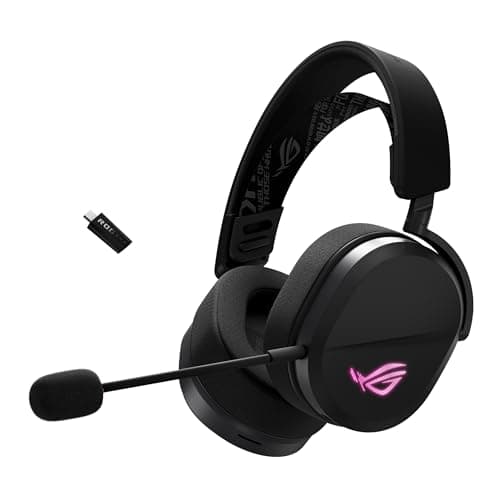 Image of ASUS ROG Pelta Tri-Mode RGB Wireless Lightweight Gaming Headset, 2.4GHz/Btooth/USB-C, 50mm Titanium Drivers, 10mm Super-Wideband Mic