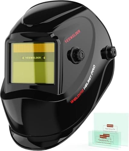 Image of YESWELDER Welding Mask True Colour Large View, Solar Powered Auto Darkening Blue Light Blocking Welding Helmet, Wide Shade 4/9-13 Weld Helmet Hood for TIG MIG ARC