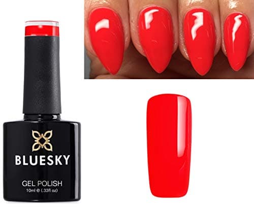Image of Bluesky Gel Polish RED BRIGHT RED CARROT QXG726 Nail UV LED Soak Off 10ml (Requires Drying under UV/LED Soak Off)